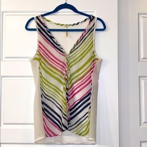 Sheer sleeveless blouse